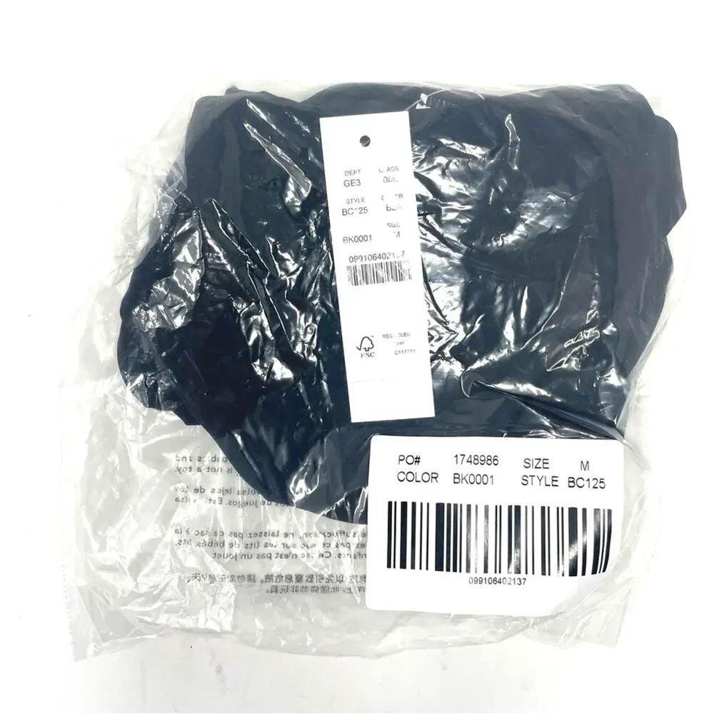 NEW J. Crew Curved-waist Cheeky Bikini Bottom in Black, Women's Medium BC125 $59